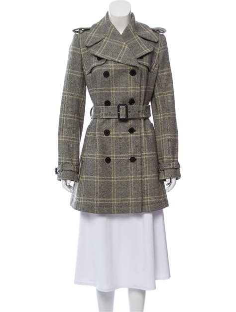 burberry plaid wool coat women.